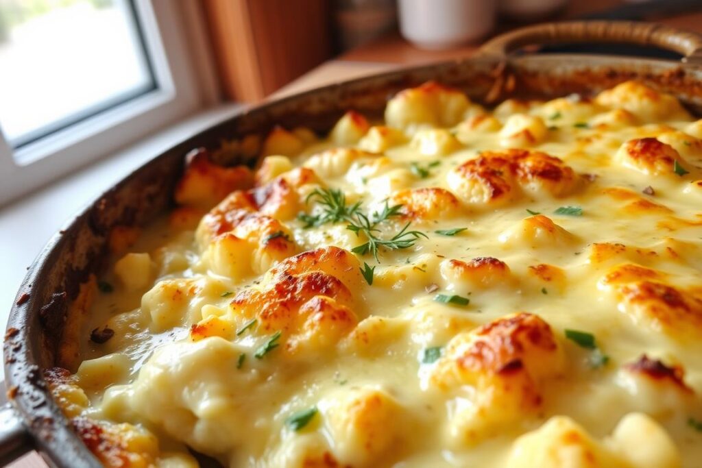 Couve-Flor Gratinada com Queijo e Molho Branco, Receita Simples Fácil