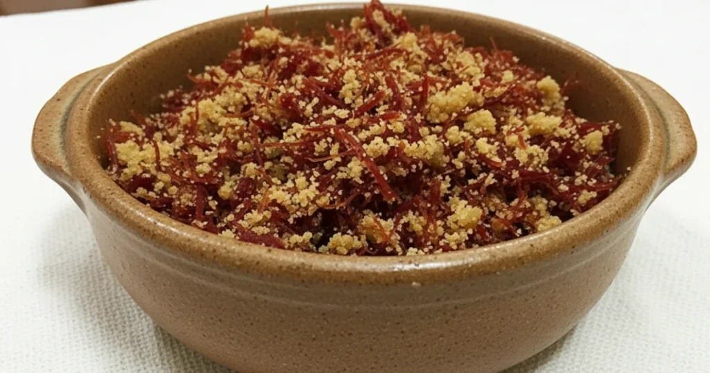 Paçoca de carne seca Comidas típicas do estado de Rondônia