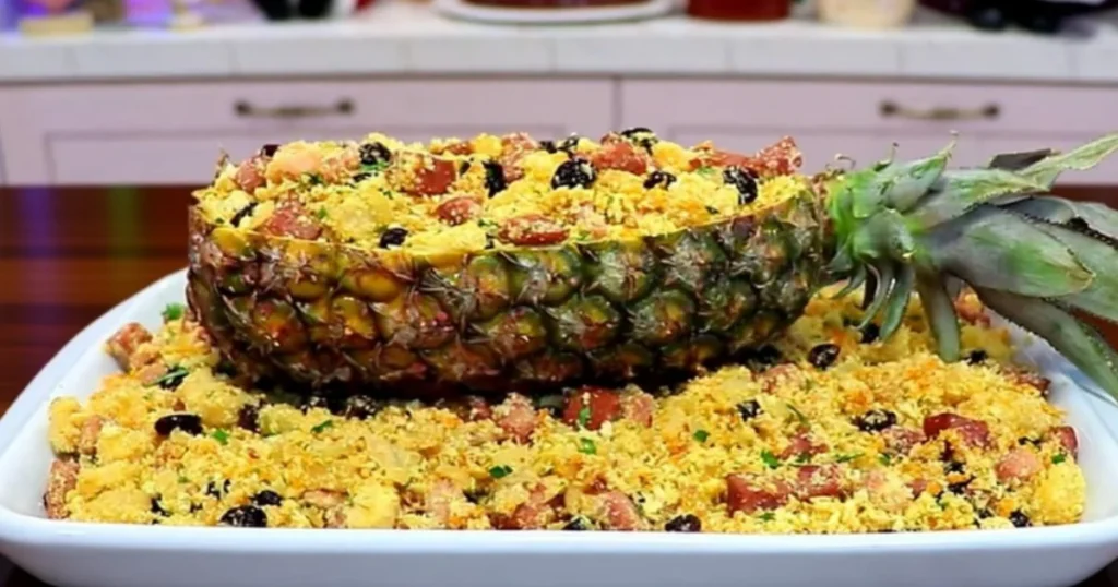 Surpreenda a todos com essa farofa deliciosa dentro do abacaxi