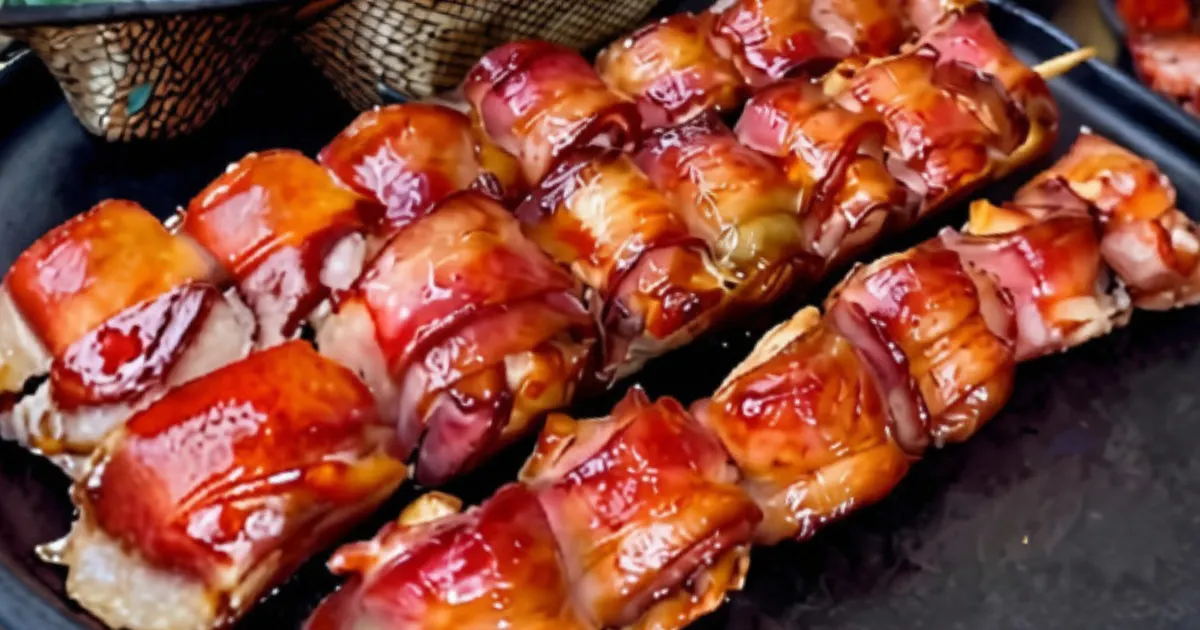 O petisco mais pedido do churrasco abraçadinho de bacon