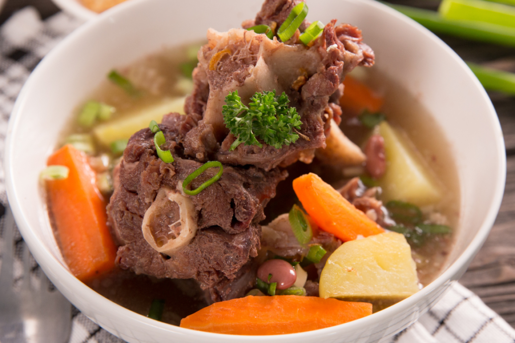 Ingredientes para a receita de rabada ao molho