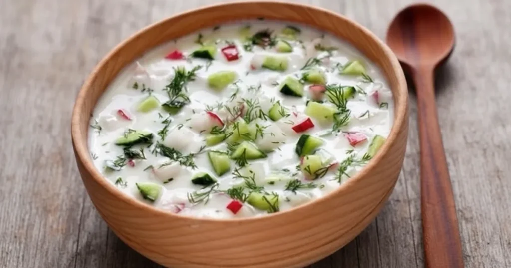 Informações principais da receita da okroshka